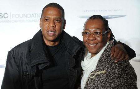 Jay Z with his mother